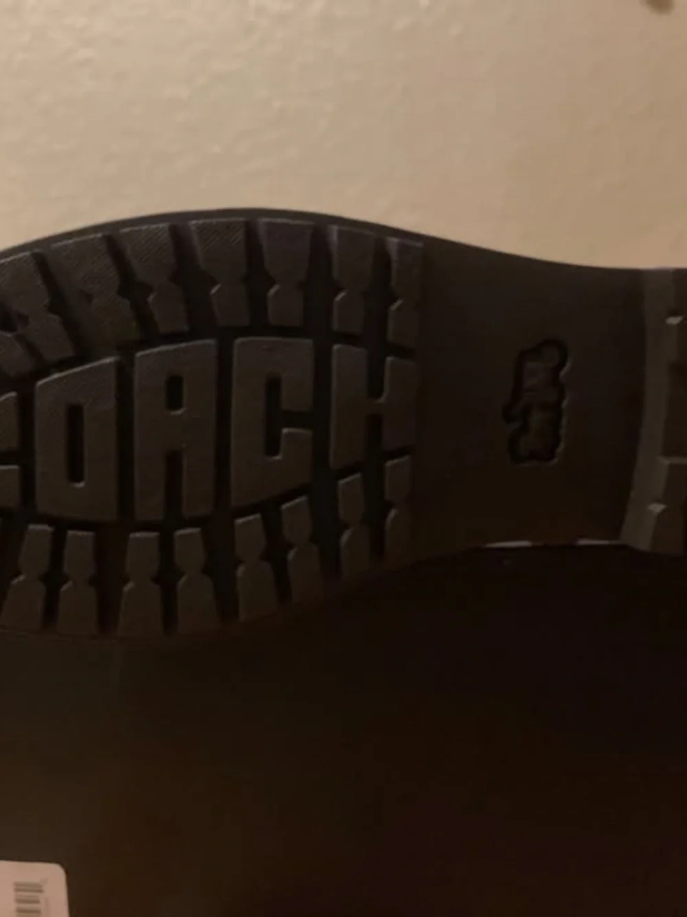 Coach Faith leather riding boots brown size 9 women's knee high lug sole shoes - Picture 4 of 5